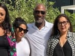 Actor Neena Gupta with West Indian cricketer Vivian Richards and their daughter Masaba Gupta.