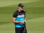 New Zealand's Kyle Jamieson during training at the Lord's Cricket Ground.