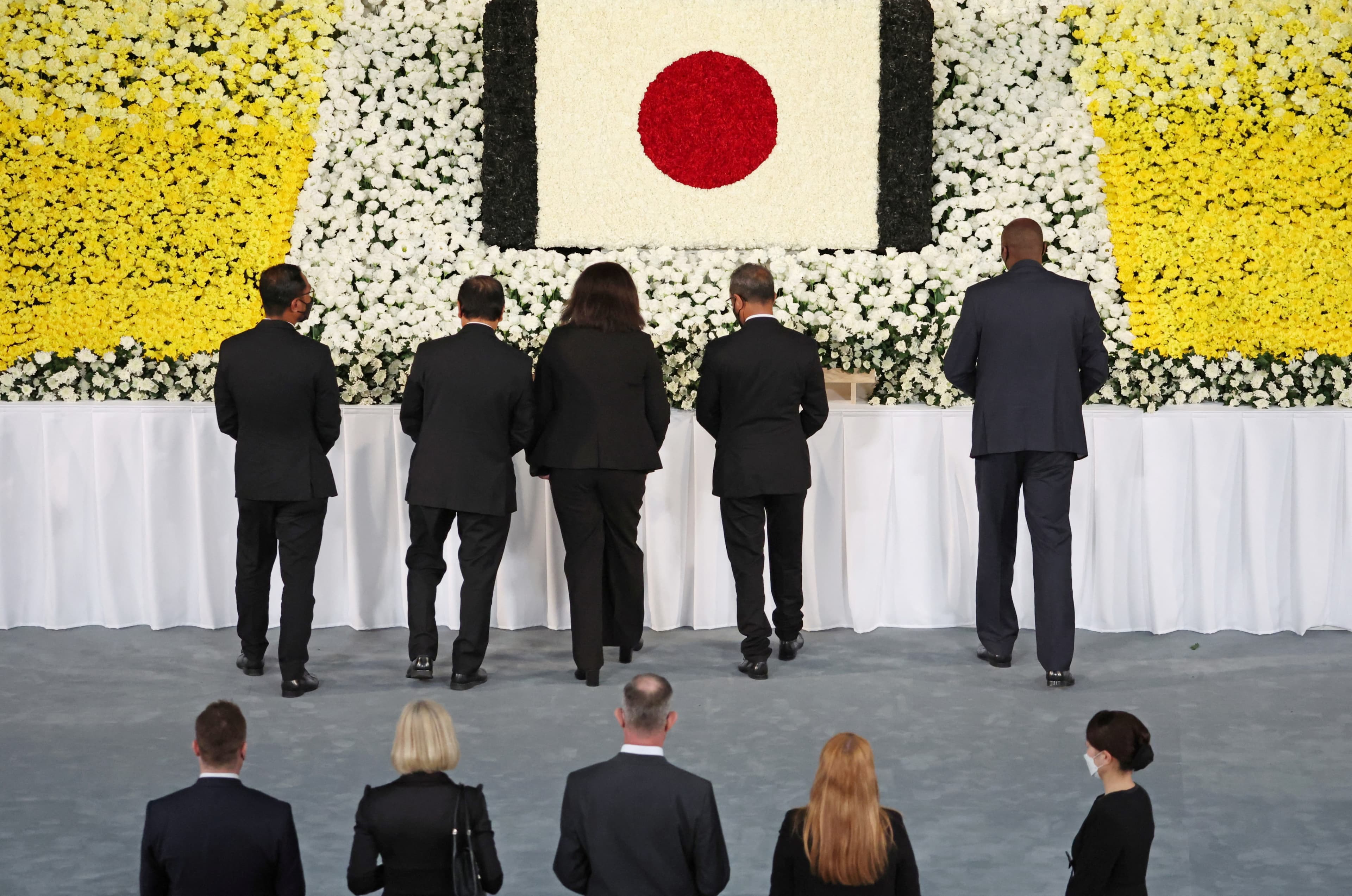 Shinzo Abe State Funeral: Dignitaries pay respect during the state funeral for Japan's former prime minister Shinzo Abe. (Reuters)