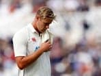 FILE PHOTO: Cricket - Second Test - England v New Zealand - Trent Bridge, Nottingham, Britain - June 12, 2022 New Zealand's Kyle Jamieson walks off the field after sustaining an injury Action Images via Reuters/Andrew Boyers/File Photo