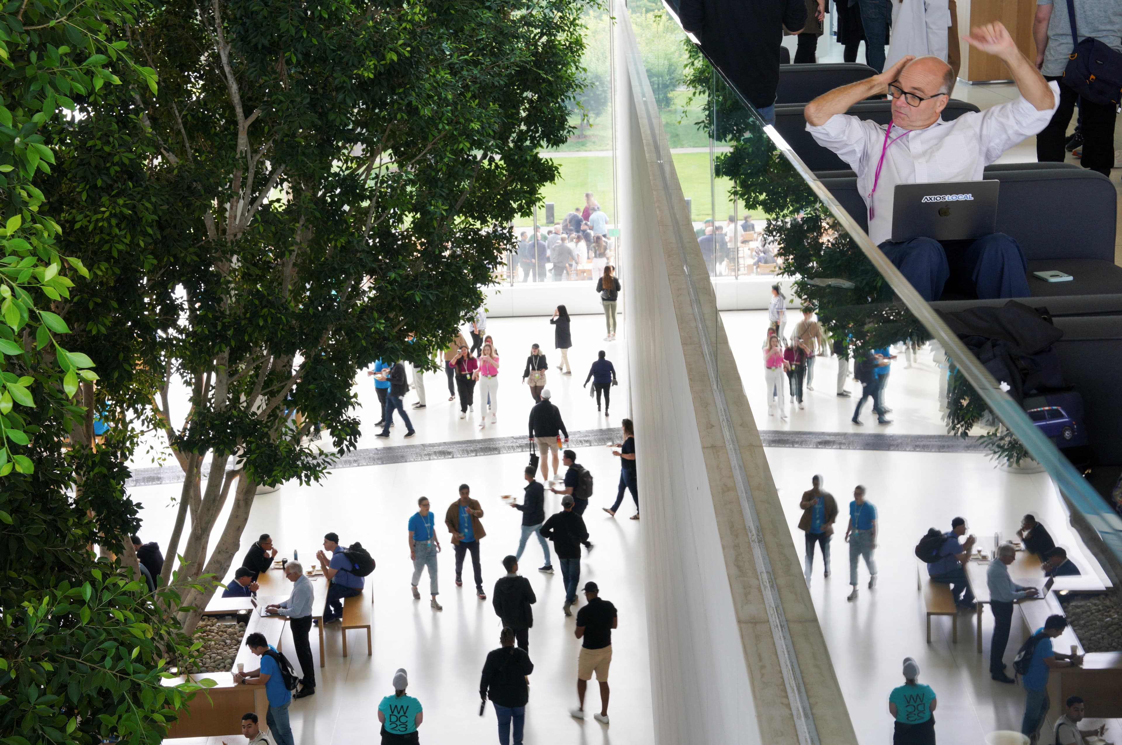 People attend Apple's annual Worldwide Developers Conference at the company's headquarters in Cupertino, California, U.S. June 5, 2023. REUTERS/Loren Elliott (REUTERS)