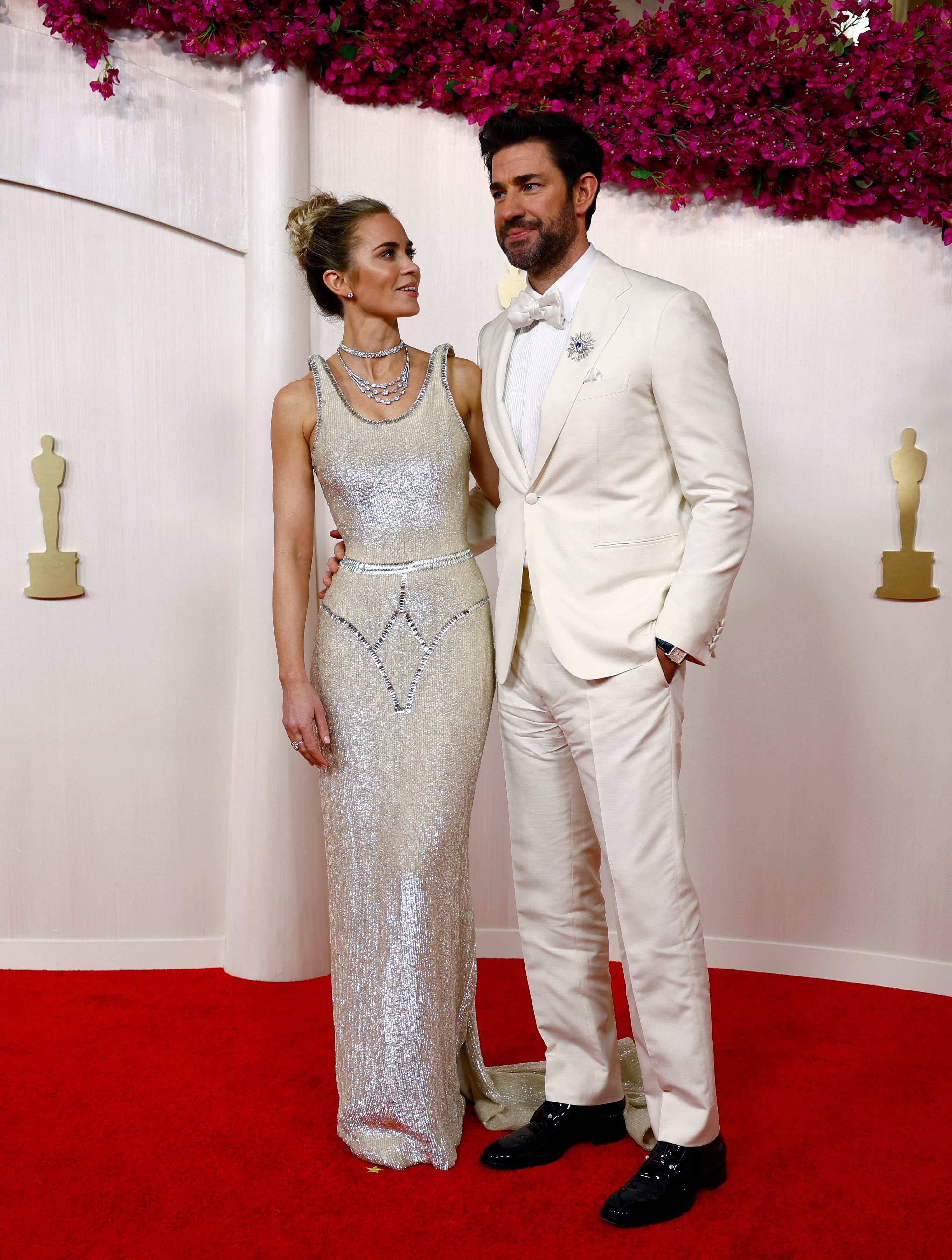 John Krasinski and Emily Blunt pose on the red carpet during the Oscars arrivals at the 96th Academy Awards in Hollywood, Los Angeles, California, U.S., March 10, 2024. REUTERS/Sarah Meyssonnier (REUTERS)