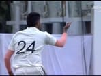 Harshit Rana brings back flying-kiss celebration during Duleep Trophy
