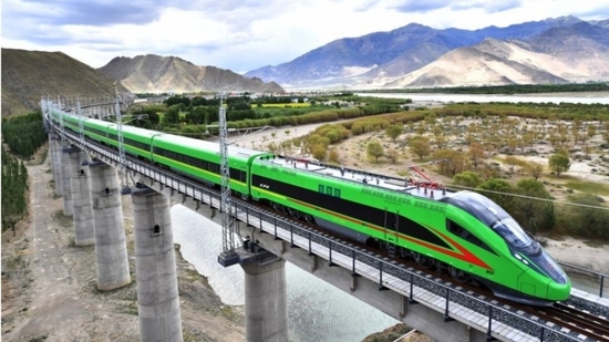 China's train to Tibet along Line of Actual Control, disputed Aksai Chin region (File Photo by Twitter/ug4432149)