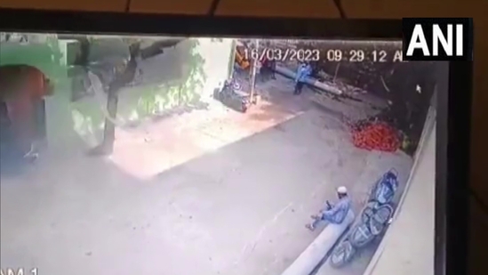 The CCTV footage of the unfortunate incident.(ANI)
