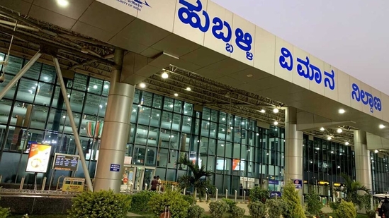 Hubballi's airport terminal. 