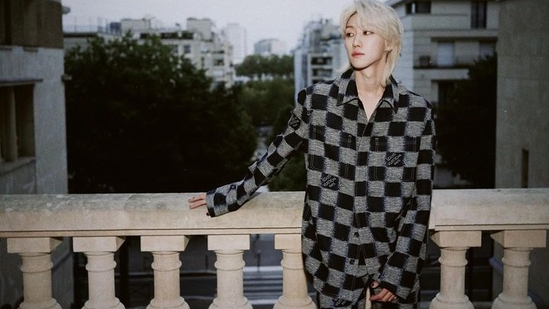 After Balmain and Givenchy, SEVENTEEN's The8 aka Xu Minghao strolls Paris streets in Louis Vuitton luxury streetwear (Photo by Twitter/boa_meow3)