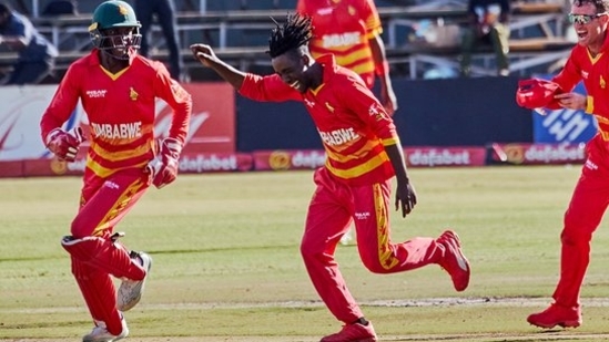 Wessly Madhevere playing for Zimbabwe(Twitter/zimcricketv)