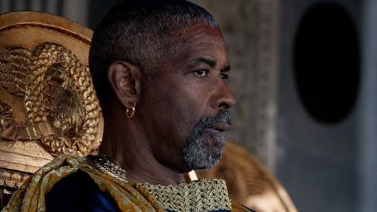 Denzel Washington in a still from Gladiator 2.